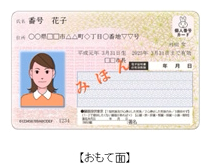 マイナンバーカード（表）